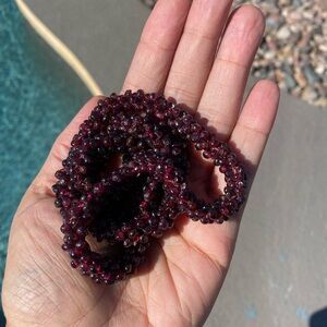 Elegant Garnet Beaded Necklace